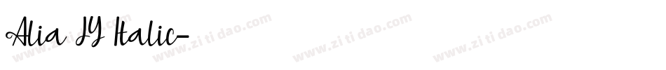 Alia JY Italic字体转换